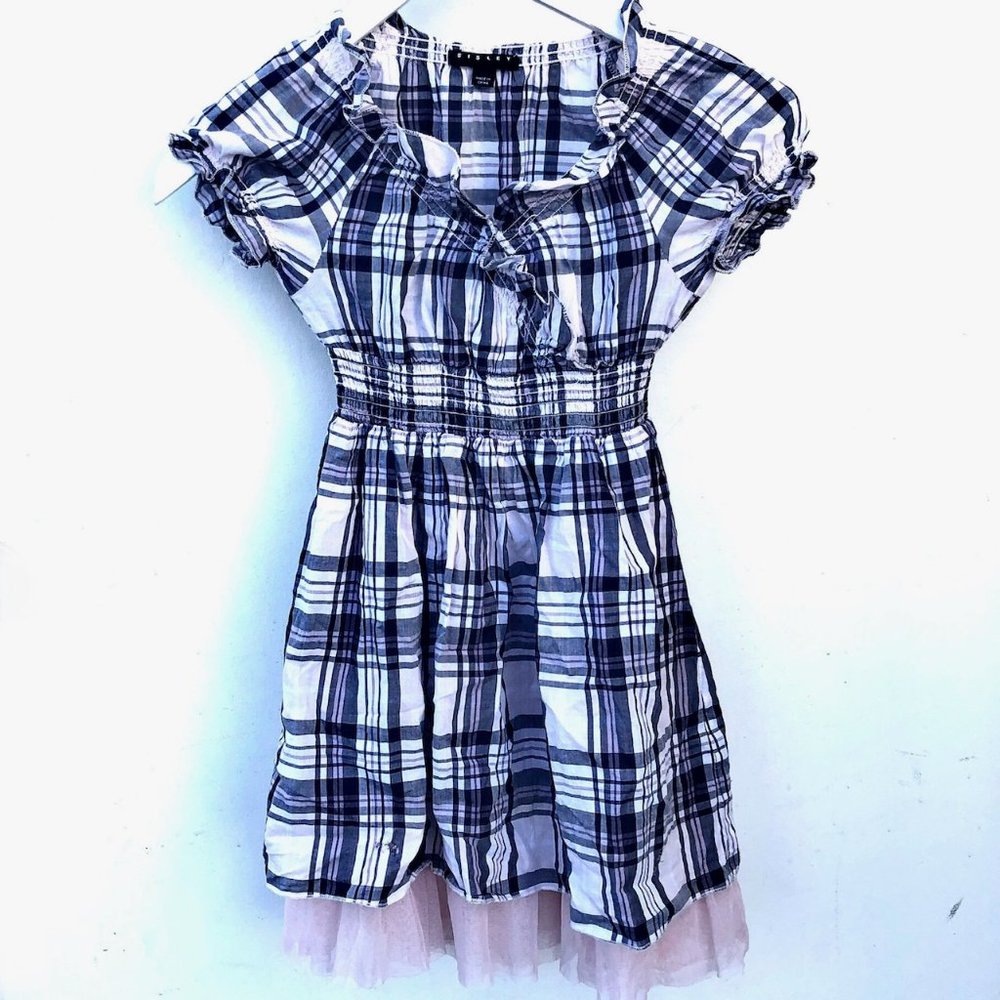 Sisley Girls Plaid Mini Dress